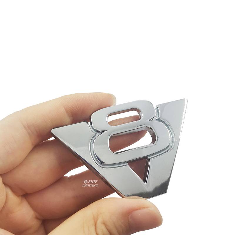 Miếng Dán Trang Trí Xe Hơi Bằng Kim Loại 1 X V6 V8 V6 V8