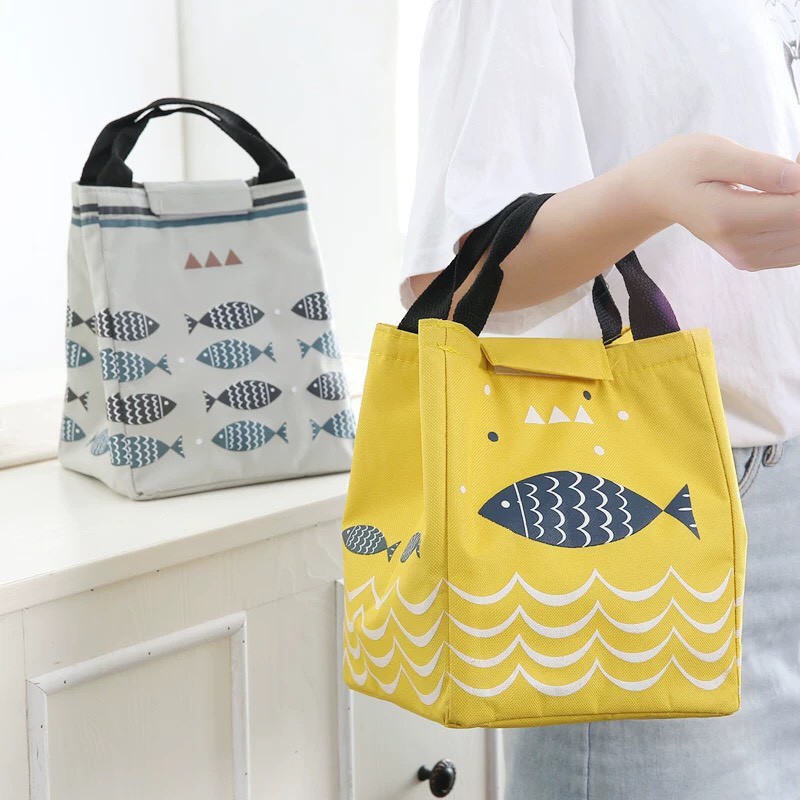 Túi đựng hộp cơm giữ nhiệt cao cấp hình cá dễ thương