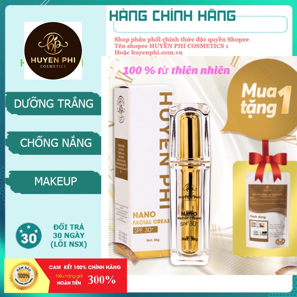 KEM FACE NANO ♥️FREESHIP♥️ CHỐNG NẮNG SPF 30 HUYỀN PHI