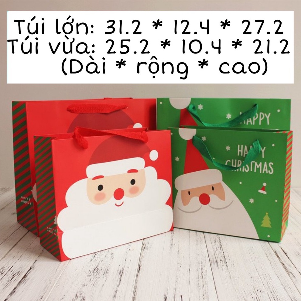 HỘP VÀ TÚI GIẤY ĐỰNG QUÀ HÌNH ÔNG GIÀ NOEL CHỦ ĐỀ GIÁNG SINH, CHRISTMAS