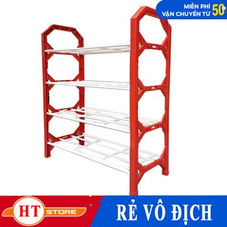( GIÁ SỈ) Kệ Để Giày Dép 4 Tầng Bằng Nhựa Cứng Siêu Bền, Siêu Rẻ, Siêu Đẹp