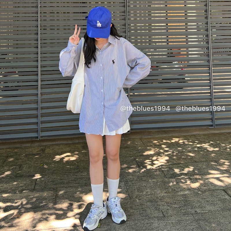 Áo Sơ Mi Thô Tay Dài Thêu Ngựa