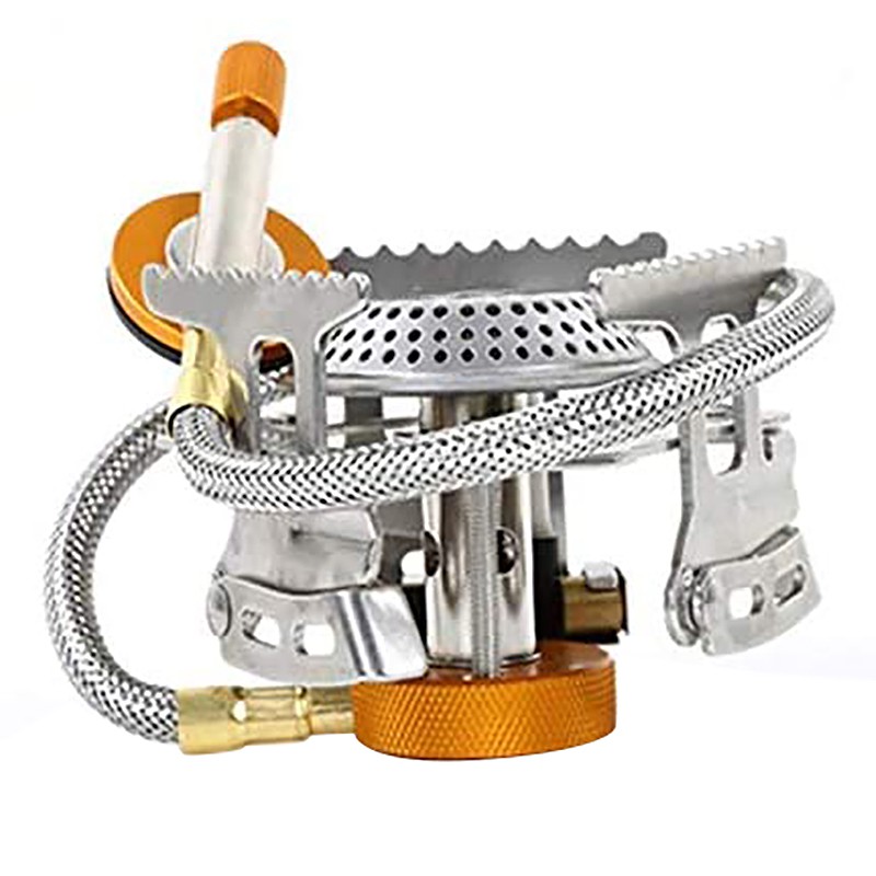 Folding Mini Camping Gas Stove Lightweight Gas Burner Small Backpacking Hiking Mini Propane Cooker