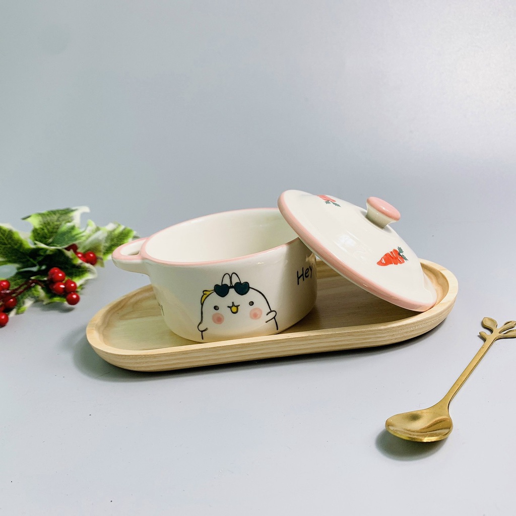 Bộ Bát Sứ Ăn Dặm Cho Bé , Chén Ăn Dặm Kiểu Nhật Hình Hoa Quả Đáng yêu