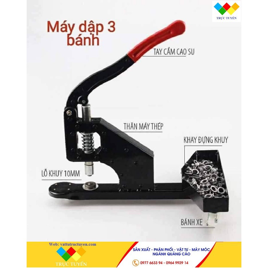 Máy đục khoen bạt quảng cáo ure