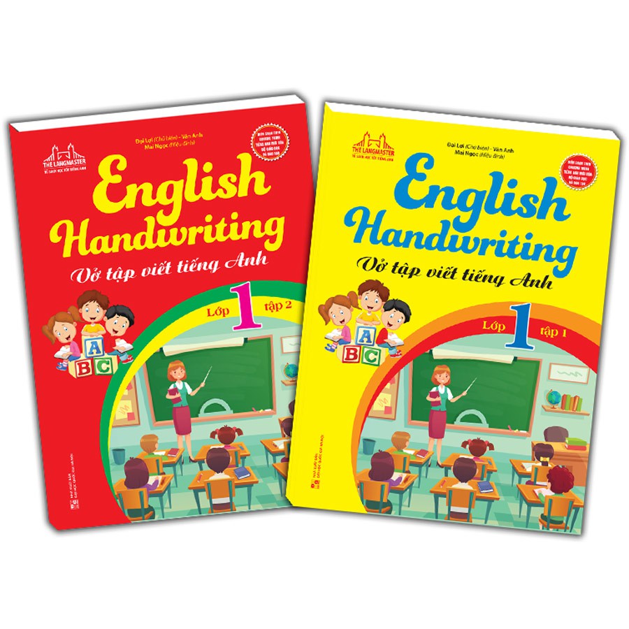 Sách - Combo English Handwriting - Vở tập viết tiếng anh lớp 1 (2 cuốn)