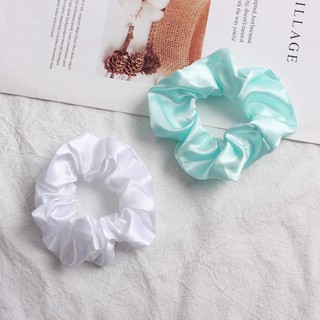 Dây cột tóc vải Scrunchies satin lụa đủ màu