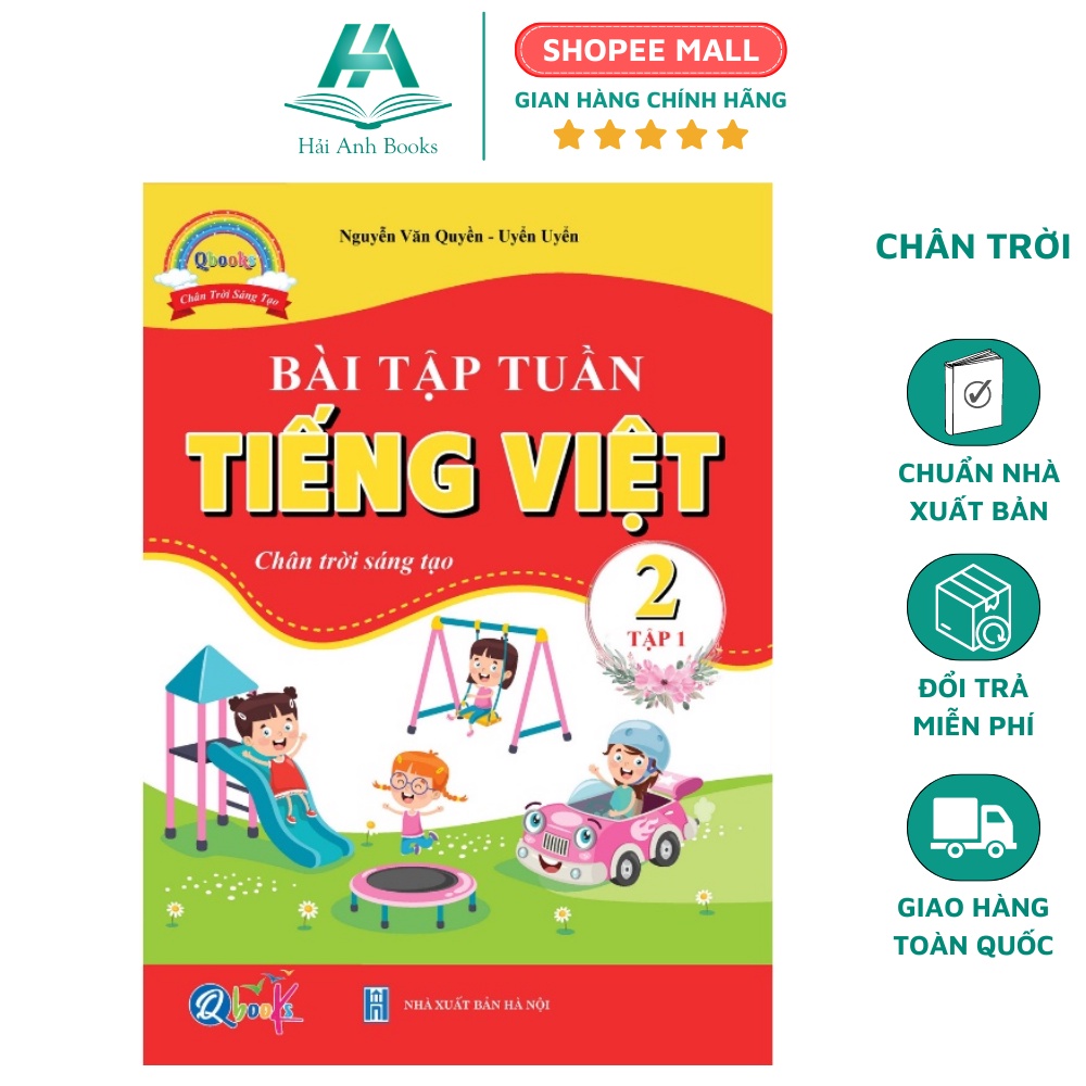 Sách Bài tập tuần tiếng việt lớp 2 tập 1 QBOOKS ( Chân trời sáng tạo) (1 cuốn) Hải Anh Books