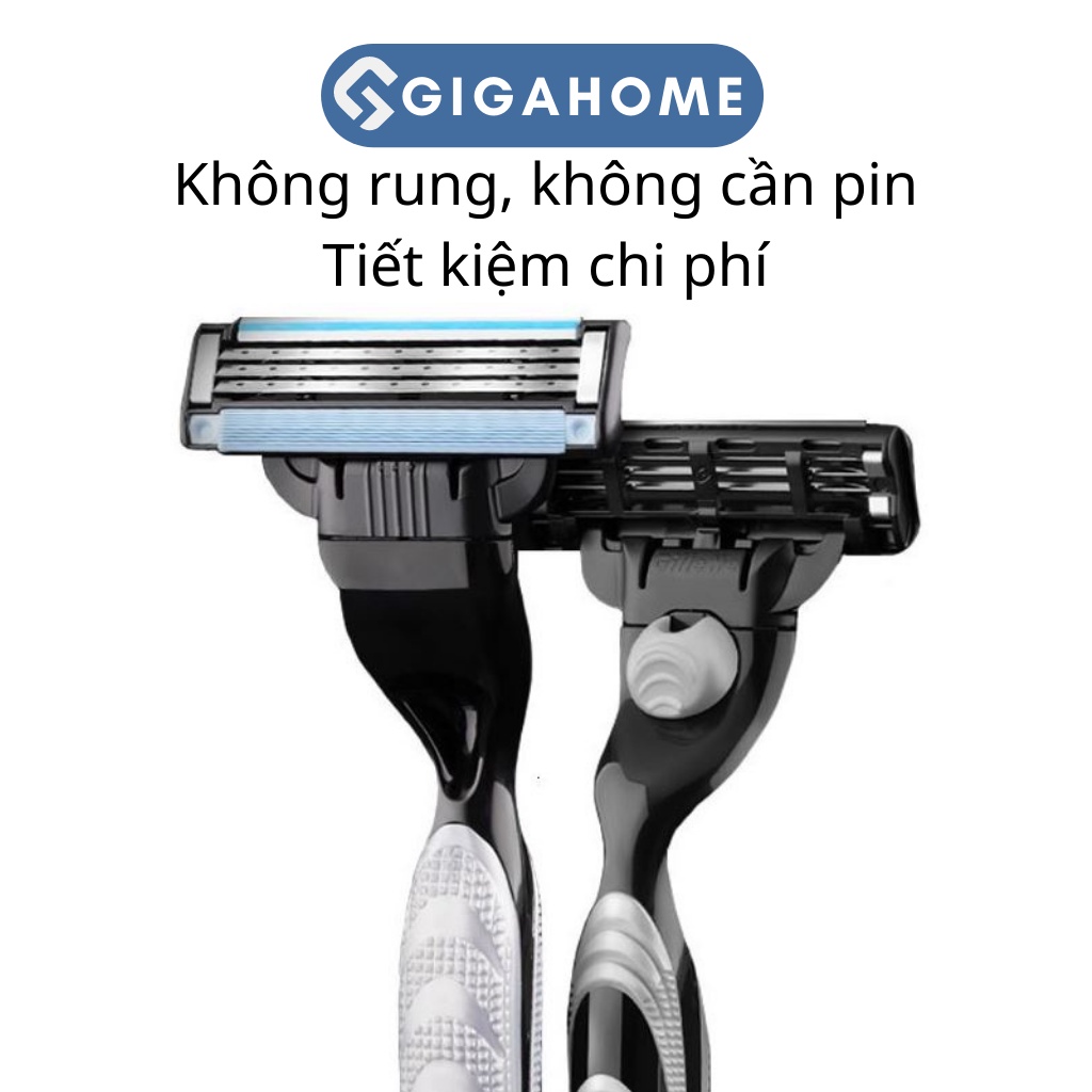 Bộ 4 Lưỡi Dao Cạo Râu 3 Lớp Cho Nam GIGAHOME Làm Sạch Nhanh Chóng 7375