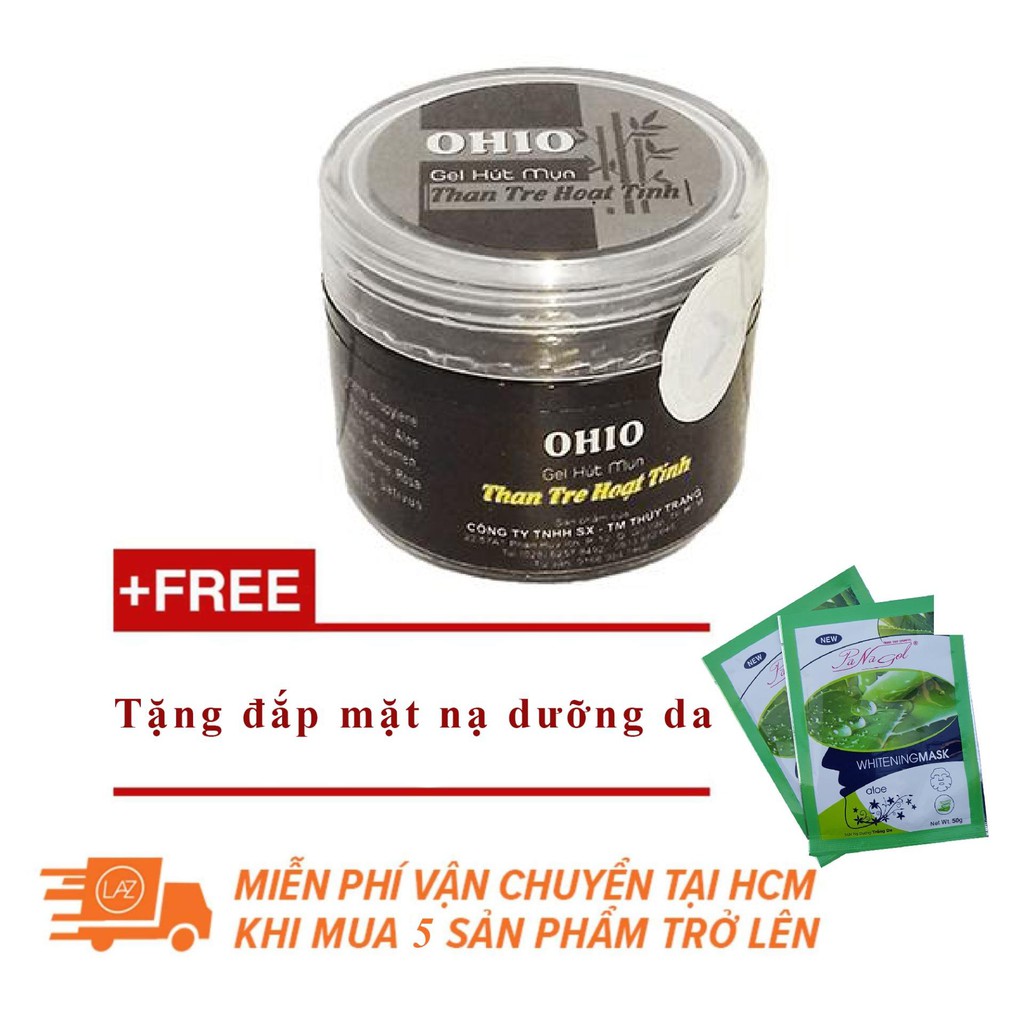 Gel Lột Mụn Than Tre Hoạt Tính Hút Tận Gốc Bụi Bẩn, Mụn Cám, Mụn Trứng Cá, Mụn Đầu Đen Tặng Kèm Mặt Nạ Dưỡng Da