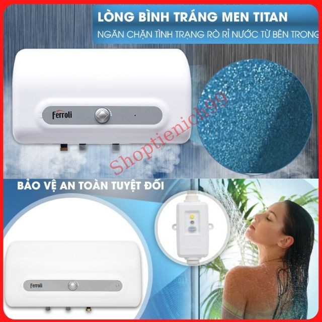 Bình Nóng Lạnh Ferroli Ngang 15L-20K- 30Lít QQ-ME Bảo Hành 8 Năm Siêu Bền Chính Hãng Giá Rẻ Tại Hà Nội.