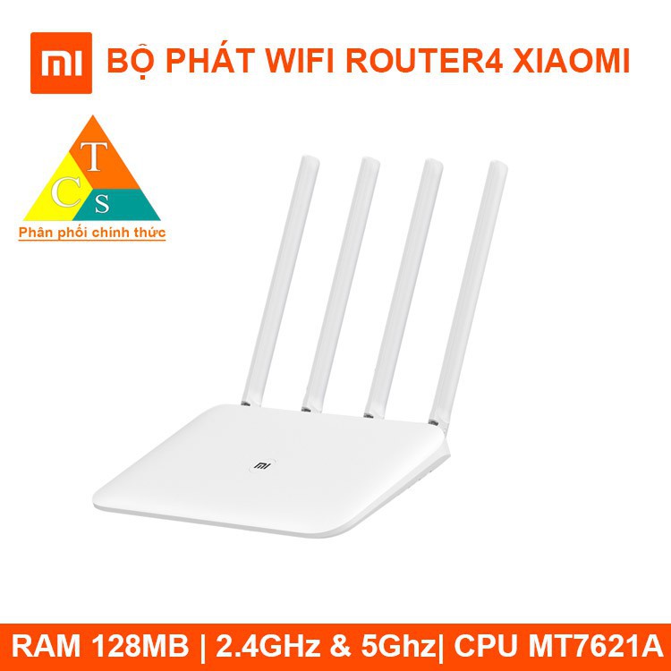 Bộ phát  wifi Router Wifi Xiaomi Gen 4 | BH 1 tháng