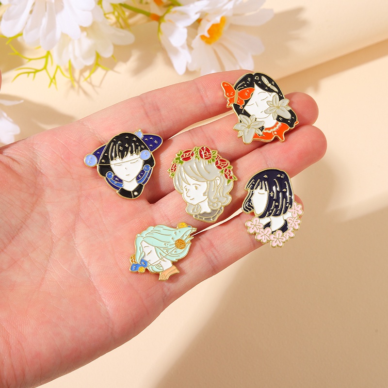 Pin cài áo Cute Girl cô gái mộng mer Space girl - GC178