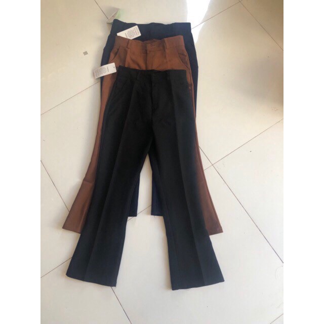 Quần tây công sở ống loe vải tuyết mưa