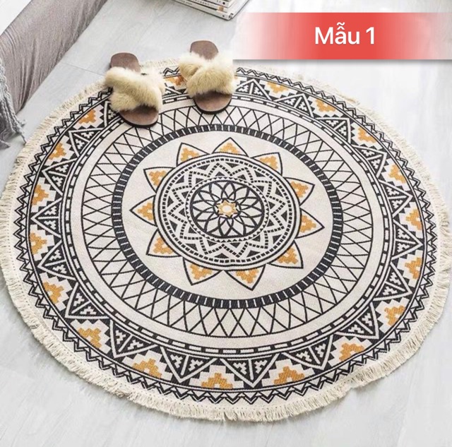 Thảm Tròn Trải Sàn Vintage Đường Kính 120cm