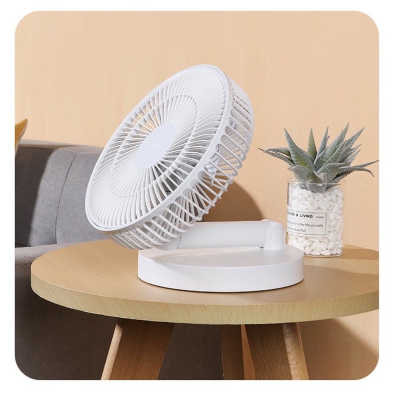 [SIZE ĐẠI] QUẠT SẠC TÍCH ĐIỆN ĐỂ BÀN GẤP GỌN 7200MAH CÓ CHỨC NĂNG HẸN GIỜ