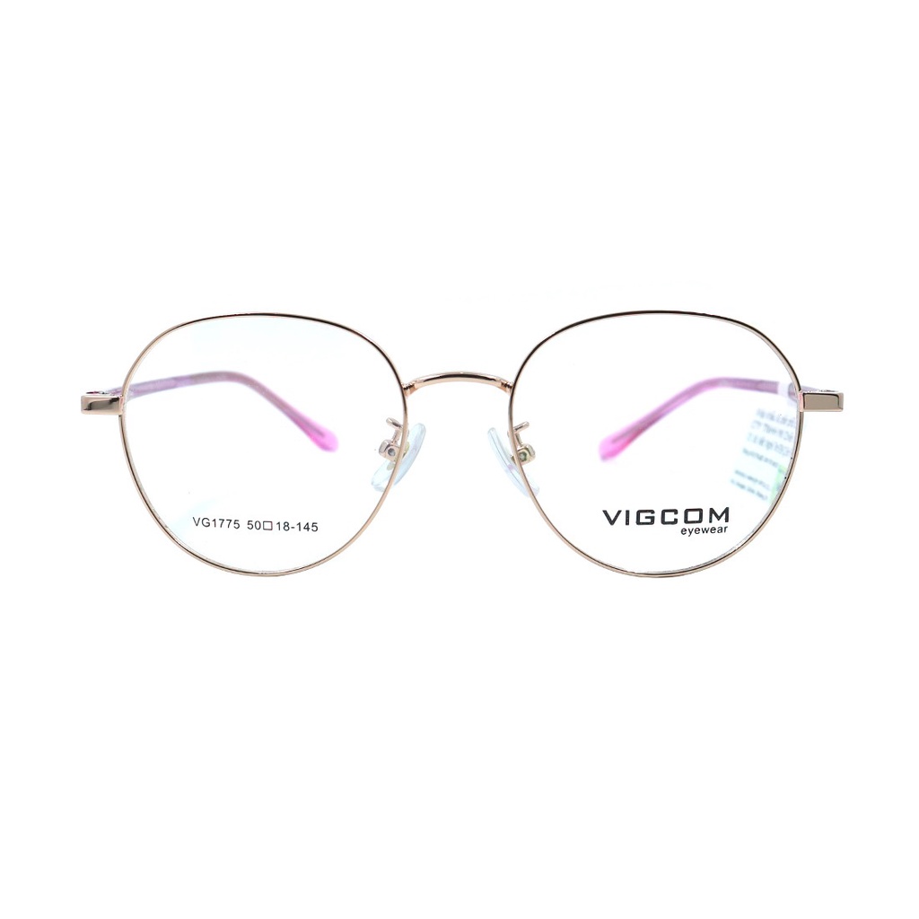 Gọng kính nam nữ thời trang Vigcom VG1775 chính hãng, thiết kế dễ đeo bảo vệ mắt