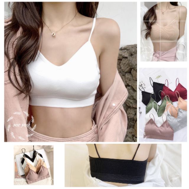 Áo Bra 2 Dây Gân Tăm mảnh