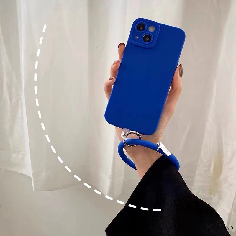 Ốp Điện Thoại Silicon Chống Mất Phối Dây Đeo Tay Đơn Giản Thời Trang Sáng Tạo Tiện Lợi Cho Apple Phone SAMSUNG Phone Xiaomi Phone HUAWEI Phone LG
