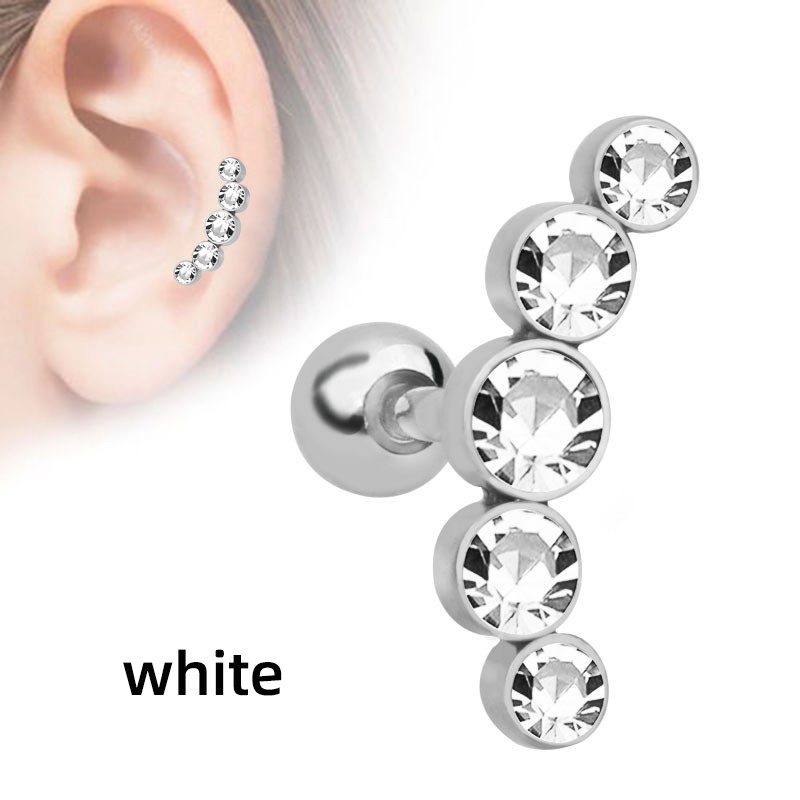 Hoa Tai Thép Không Gỉ Đính Đá Nhân Tạo Phong Cách Thời Trang Mới Cho Nữ