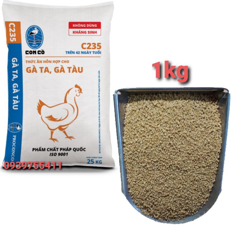 1KG Cám Cò C235 Thức Ăn Cho Gà Giò Cám Cho Vịt Tơ Thức Ăn Cho Chim Cút Thịt Cám Cho Gia Cầm