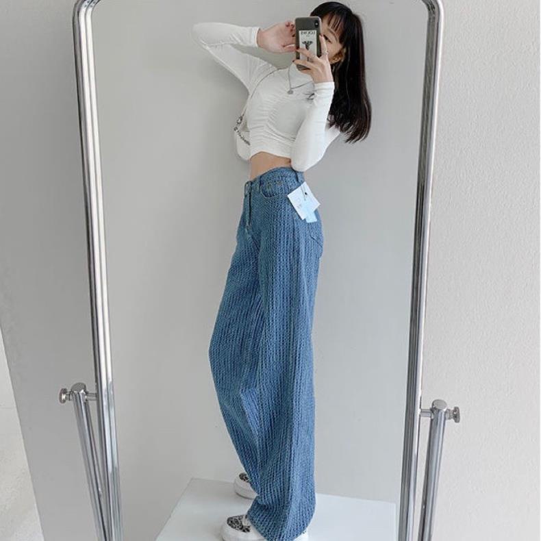 NEW ARRIVALS FREESHIP- QUẦN JEAN DEMIN DÁNG SUÔNG HOẠ TIẾT SIÊU CHẤT