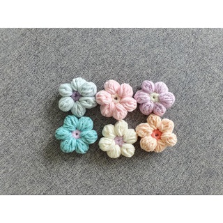 🌸🌸Hoa len 6 cánh nhiều màu trang trí túi, áo, váy…🌸🌸