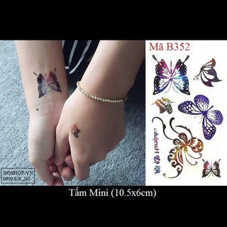 Xăm dán Tattoo bướm B352