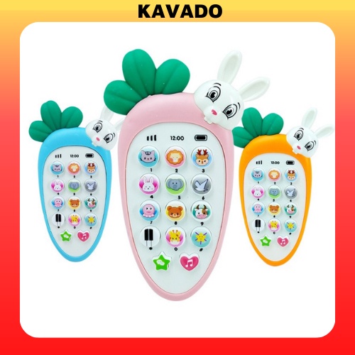 Điện thoại cà rốt đồ chơi củ cải hình thỏ đáng yêu phát cho bé KAVADO ĐT01