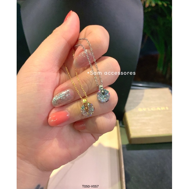 Dây chuyền titan love ngậm đá
