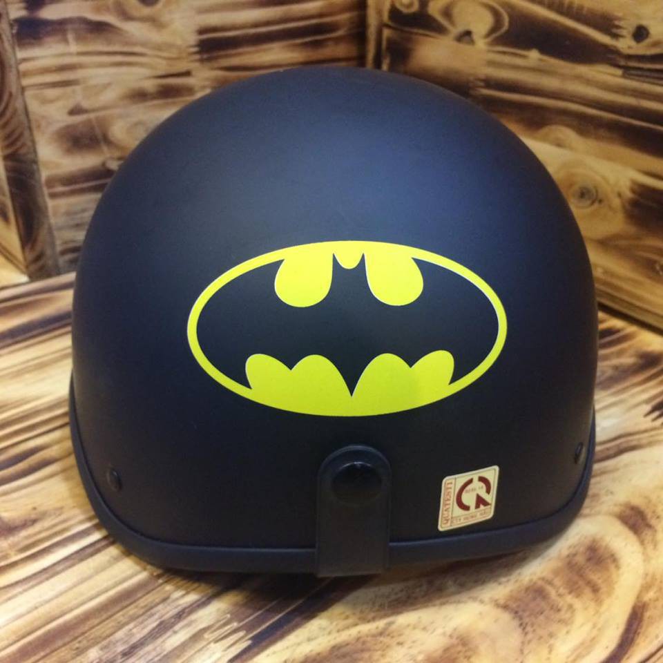 Nón đi xe máy nửa đầu 1/2 batman, người nhện, siêu nhân