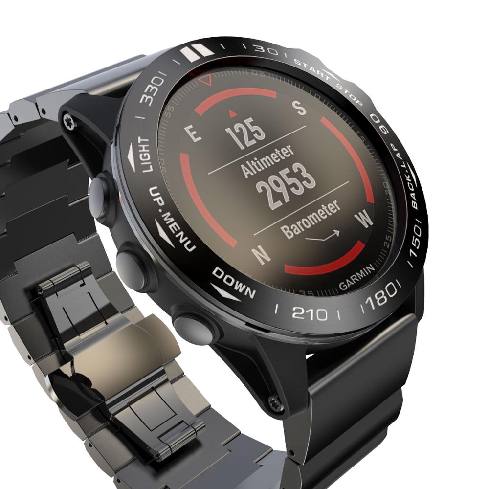 Ốp vòng bezel đồng hồ bằng thép không gỉ cho Garmin Fenix 5x 5xplus 3 3HR