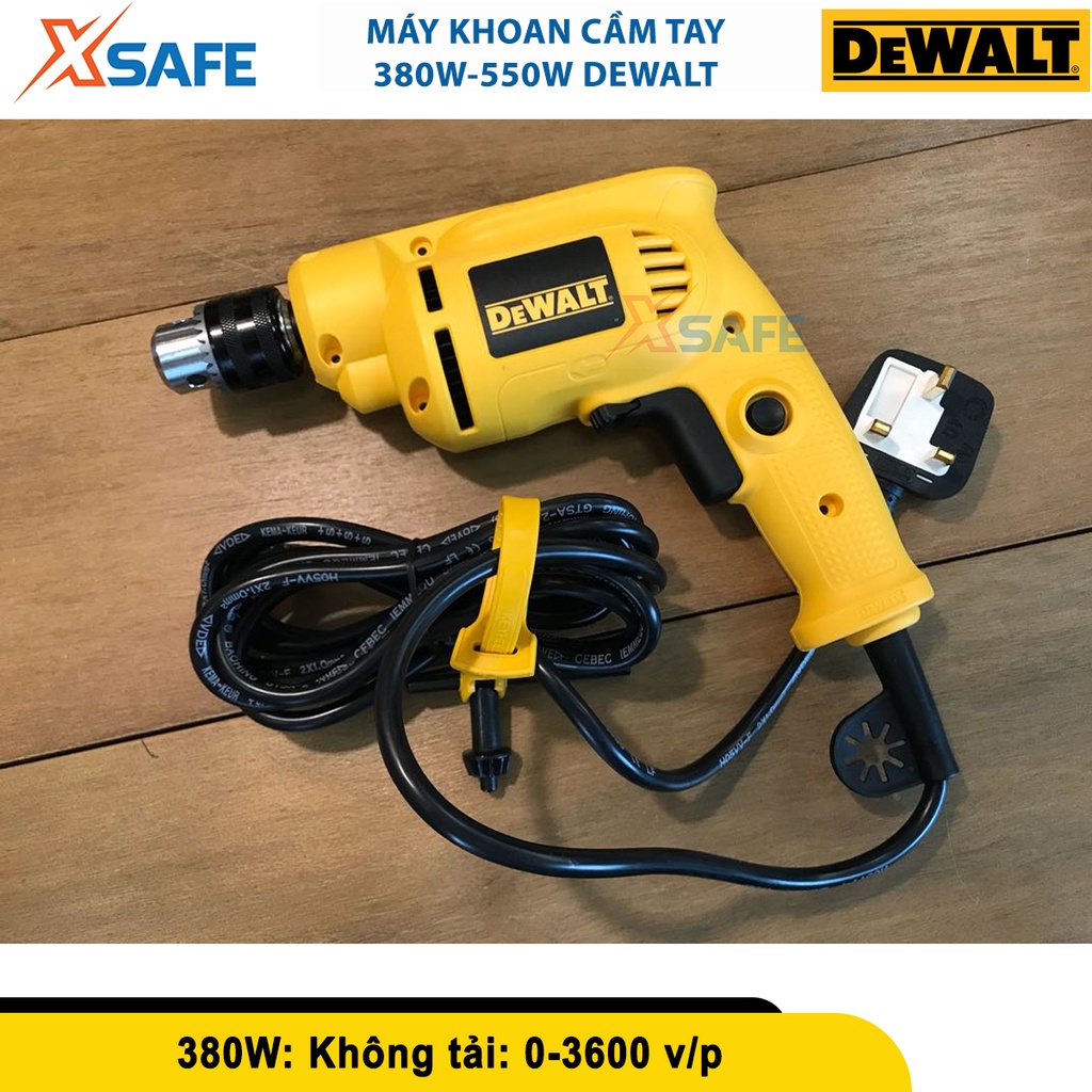Máy khoan đa năng 380w-550w Dewalt, máy khoan sắt dùng điện có khả năng khoan sắt và gỗ, khả năng đảo chiều[CHÍNH HÃNG]