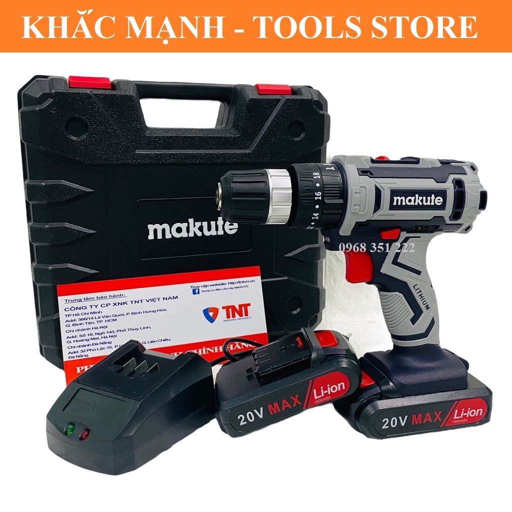 Máy khoan pin | Máy khoan pin Makute 20V | 3 chức năng khoan