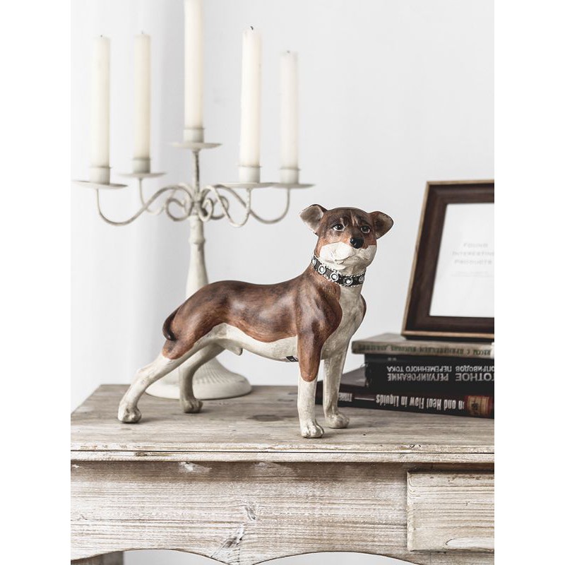 Tượng Chó Săn BullDog Phong Cách Châu Âu Trang Trí Phòng Khách Tượng Phong Thủy Bàn Làm Việc Home Decor Bàn Giám Đốc