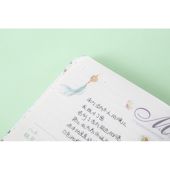 Enjoymore ✨ Set 4 Tấm Washi Sticker Cổ Trang Trung Hoa Xinh Xắn Hình Dán Trang Trí Sổ tay Scrapbook, Bullet journal
