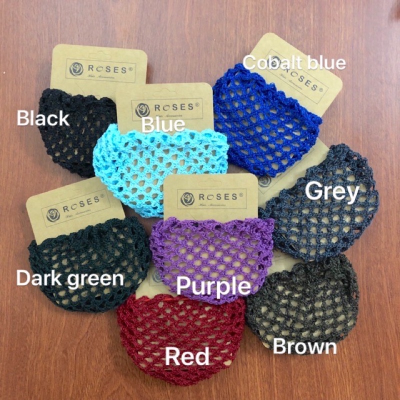 Set 2Lưới búi tóc nhiều màu ROSES Hair Accessories