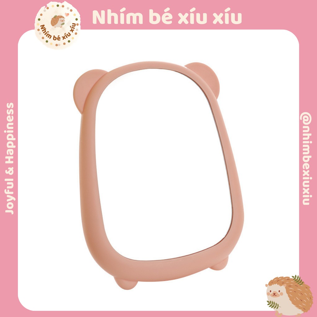 Gương để bàn/treo tường tai gấu nhựa ABS siêu cute VT120