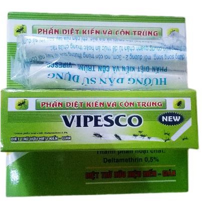 Phấn diệt kiến, diệt gián, diệt côn trùng Vipesco (10 Viên) (trắng)