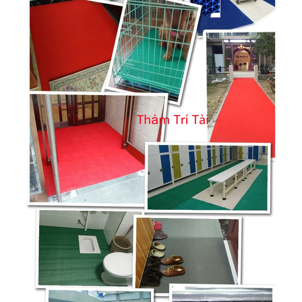 Thảm nhựa lưới chống trơn trượt khổ 0.9mX1m, thảm nhựa chống trơn- Phân Phối Thảm Bền Đẹp Trí Tài