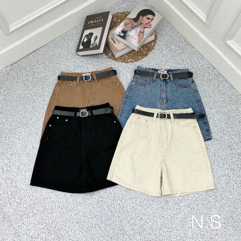 Quần jean ngố kèm đai hàng QCL1 | BigBuy360 - bigbuy360.vn