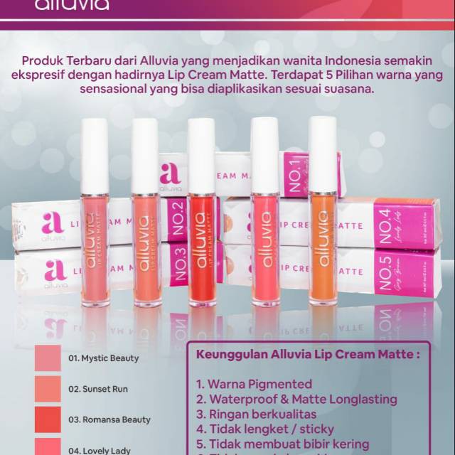 (hàng Mới Về) Son Kem Lì Alluvia Trang Điểm Chuyên Nghiệp | BigBuy360 - bigbuy360.vn