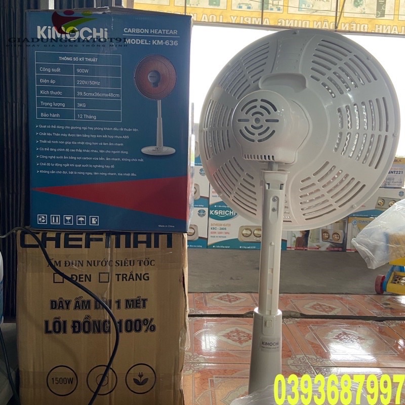🌈QUẠT SƯỞI KIMOCHI-KM636 THIẾT KẾ NHỎ GỌN-KHÔNG KHÔ DA