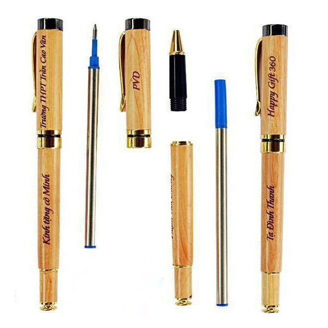 bút gỗ khắc tên