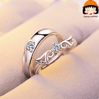 Nhẫn Đôi Bạc 925 Một Lòng Một Dạ Yêu Em Siêu Lãng Mạn Cho Cặp Đôi !