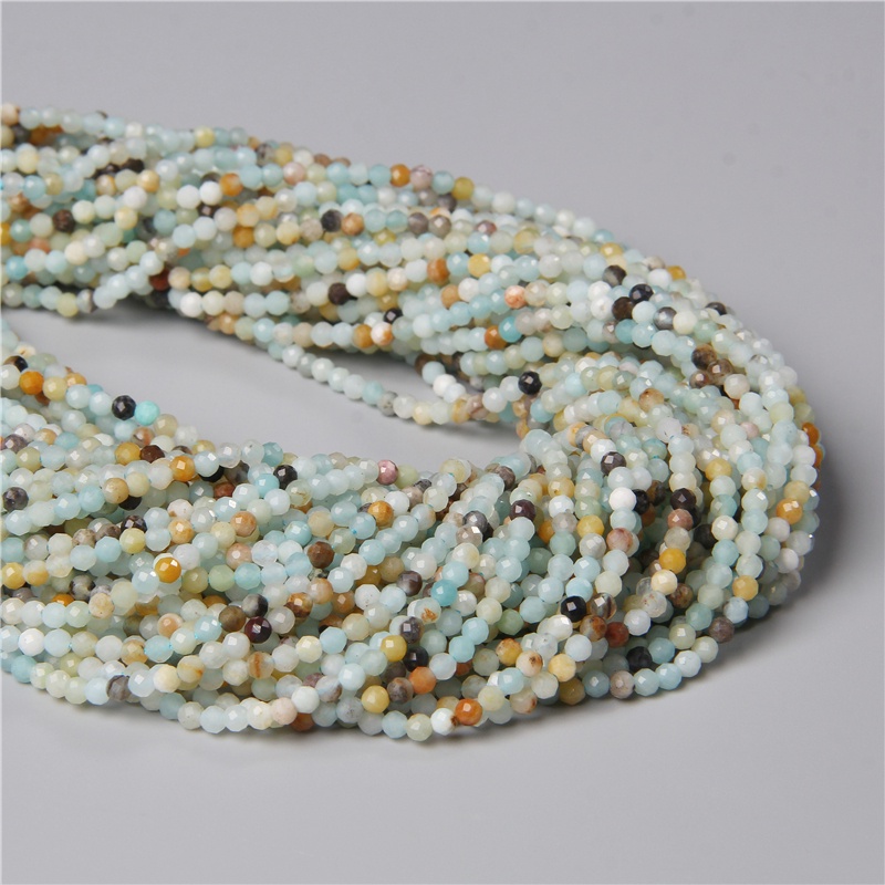 Xanh Tự Nhiên 2 3 4 MM Màu Xanh Tự Nhiên Amazonite Jaspers Hạt Đá Rời Miếng Đệm Hạt Cho Tự Làm Trang Sức Làm Đính Hạt Phụ Kiện