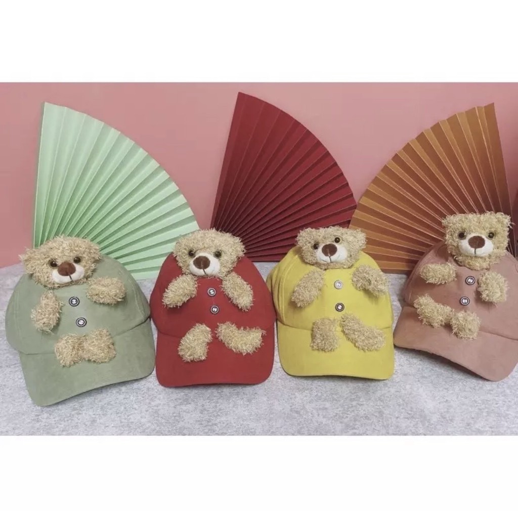 Mũ Lưỡi Trai Gấu Bông 3D cực Chất Dành Cho Bé Từ 2-10t