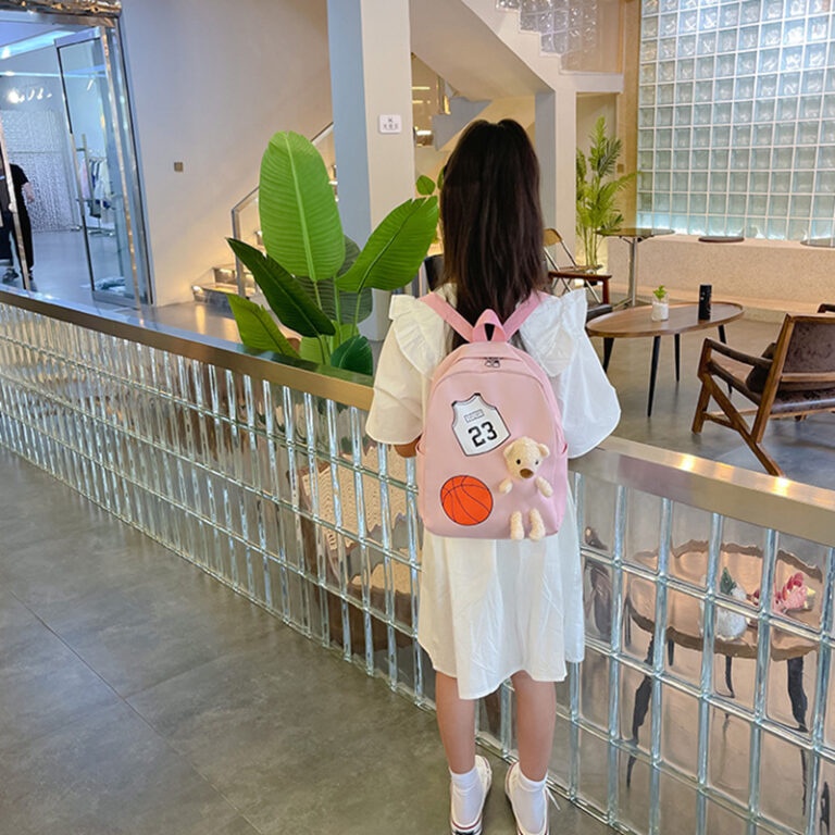 Balo học sinh kèm gấu bông nhỏ siêu cute cho bé đi học đi chơi