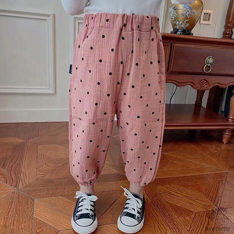 Quần Dài Cotton In Hoa Thời Trang Cho Bé Gái