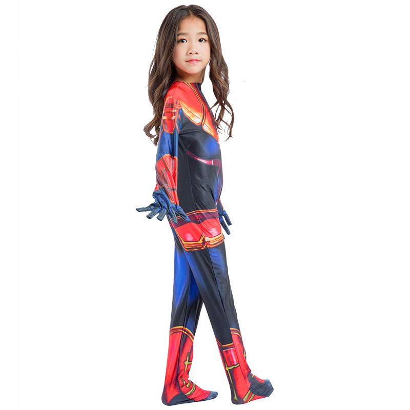 Trang phục Cosplay Siêu nhân Siêu Anh Hùng Captain Marvel cho bé gái